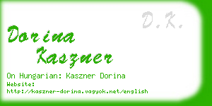 dorina kaszner business card